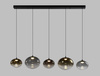 Lampa wisząca piątka prosta Pesaro czarna Aviano Lighting 7082-502