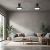 Czarna lampa sufitowa z wentylatorem LED BREEZE BLACK Tk Lighting 18199