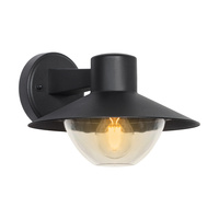 Cosmos lampa ogrodowa kinkiet 26x17cm czarny 1x40W E27 kosz okrągły IP44 Candellux 21-32249