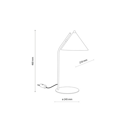 Lampka stołowa stożek 1XE27 CONO SABIA Tk Lighting 16210