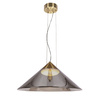 Złota lampa wisząca z dymiony dużym stożkowym kloszem PRESTO 50 1xGX53 Candellux Studio 31-51059