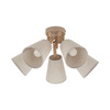Lampa sufitowa pięć abażurków z lnu VAIO SABIA 5XE27 Tk Lighting 11606