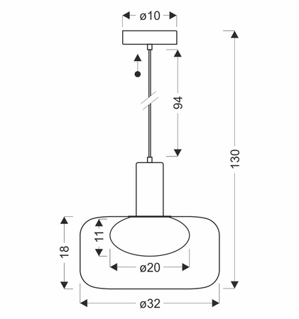 Lampa wisząca siatkowa złota metalowa obudowa wraz z białym kloszem SOPRA 32cm Candellux Studio 31-50960