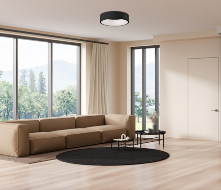 Plafon Chiara w kolorze czarnym 42W 2310 lm 60cm Italux 3945-842RC-BK-3