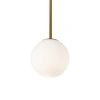 Lampa wisząca zlota z białą kulą o średnicy 15cm Bolti 1xE14 PL0112-GD Yaskr