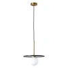 Lampa wisząca marmur + szkło nad wyspę kuchenną Bilo III 1xG9 czarny PL0136-BK Yaskr