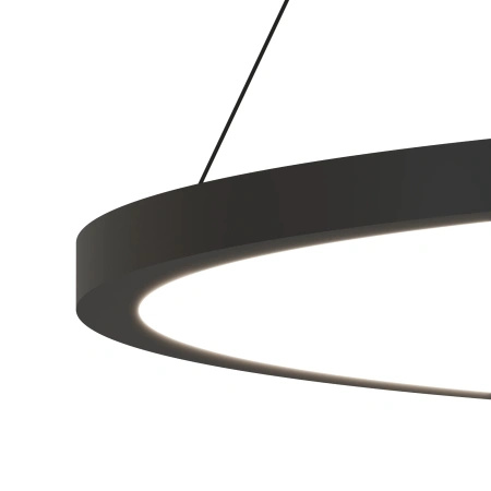 Lampa wisząca czarny okrąg 60cm Ringa LED PL0150-BK Yaskr