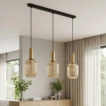 Lampa wisząca z trzema punktami światła E27 HIRO Kaja Lighting K-5886