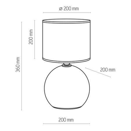 PALLA SMALL GRAY LAMPKA NOCNA 1 TK Lighting 5086