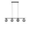 Czarna lampa wisząca 4 dymione kule szklane na belce BIG WIDOW 4xE14 Just Light 14604-18