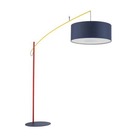 Kolorowa lampa podłogowa łukowa z długim wysięgnikiem i abażurem 1xE27POISE B Nowodvorski 11430
