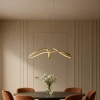 Złota lampa wisząca ledowa w stylu glamour SNOW Kaja Lighting K-8235