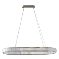 Lampa wisząca owalna LED kryształowa sterowana pilotem SPARKING PENDANT 120 CCT DIMM CH + REMOTE CONTROL AZZARDO AZ6566