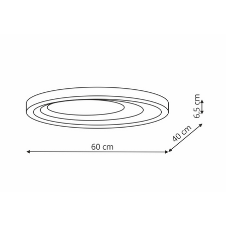 Plafon Alune oval LED CCT Light Prestige LP-3009/1C WH oval