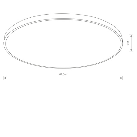 Biały okrągły plafon o średnicy 64cm IP44 AGNES ROUND LED 3000K PRO Nowodvorski 10981