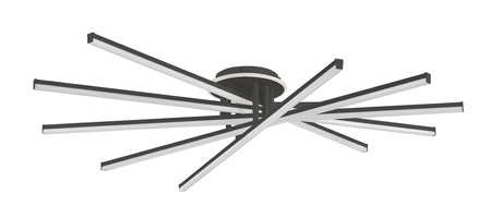 Czarna lampa sufitowa rozłożyste profile LED LUNARA Zuma Line MS203650 
