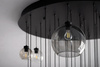 Czarna lampa wisząca z kloszami na antresolę ROTUNDA Kaja Lighting KP-20
