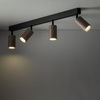 Poczwórna listwa sufitowa z ryflowanymi brązowymi tubami TUNE BROWN 4XGU10 Tk Lighting 16149