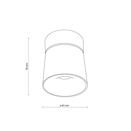 Czarna oprawa natynkowa ruchoma tuba wybór barwy światła KYOTO BLACK CCT 12W Tk Lighting 18154