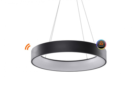 Lampa wisząca czarna 80cm sterowana pilotem i aplikacją SOLVENT R PENDANT 80 CCT SMART BK + REMOTE CONTROL AZZARDO AZ3972