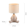 Lampa stołowa z rzeźbiarską podstawą z ceramiki TED 1xE27 Just Light 14190-39