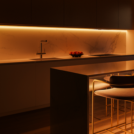 Taśma COB 320/m 3000K IP20 12V 5m Eko-Light EKPL1070 - profesjonalne oświetlenie bez widocznych punktów LED