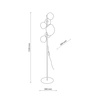 Lampa podłogowa brązowa z koniakowymi nieregularnymi kloszami NEBIA NEW BROWN 6xG9 Tk Lighting 16237