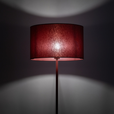 Lampa podłogowa abażur walcowy 50cm w kolorze burgund DALUM 1xE27 Tk Lighting 16230