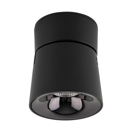 Czarna oprawa natynkowa ruchoma tuba wybór barwy światła KYOTO BLACK CCT 7W Tk Lighting 18152