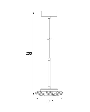 Lampa wisząca złota LED 3000K Maxlight P0649 Lunaris