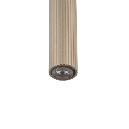 Lampa wisząca cienka ryflowana rurka FERRO SABIA CHAMPAGNE 500 1xG9 Tk Lighting 11423