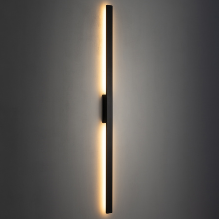 Podłużny czarny pionowy kinkiet ścienny zewnętrzny 144cm 3000K IP54 DEMI LED L Nowodvorski 11558