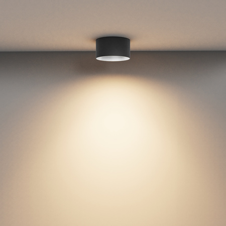 Czarna natynkowa tuba o średnicy 14cm LED 3000K Vega C089CL-15W3K-B Maytoni