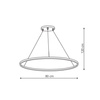 Lampa wisząca Ring 80cm czarny LED CCT Light Prestige LP-909/1P L BK CCT