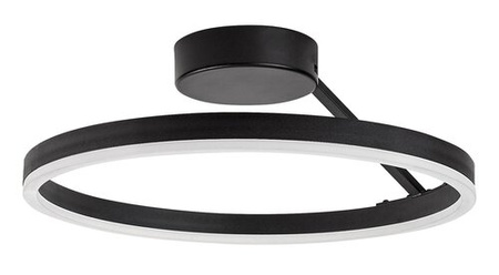 Okrągły czarny ring sufitowy LED 40cm ze zmienną barwą światła  Isaure Rabalux 71302
