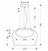 Lampa wisząca INSIEME 35 GX53 klosz bursztynowy+biały Candellux Studio 31-50885