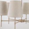 Żyrandol klasyczny z sześcioma abażurami z lnu ELIZABETH SABIA 6xE27 Tk Lighting 11167