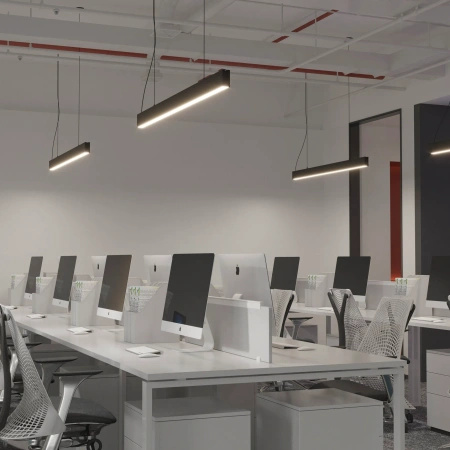 Lampa wisząca czarna liniowa 120cm Sigi III LED 3000K PL0128-BK Yaskr