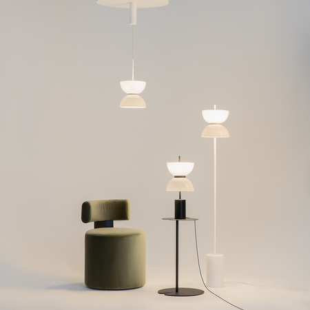 Lampa podłogowa z białym ciekawym kloszem LED 3000K Kyoto MOD178FL-L11G3K Maytoni
