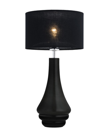 Lampa stołowa szklana czarna AMAZONKA 58cm Argon 3033