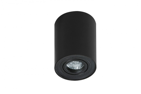 Czarna tuba sufitowa 1xGU10 z ruchomą żarówką BROSS 1 BK/BK PLAFON AZZARDO AZ2135