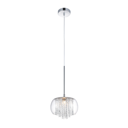 Lampa wisząca Rego 1 AZ3081 - szklany klosz i chromowana baza G9
