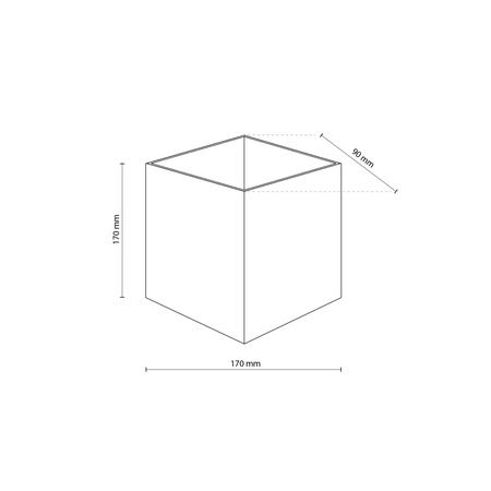Szara kostka ścienna zewnętrzna kinkiet LED 3000K CUBE GRAY IP54 Tk Lighting 18086