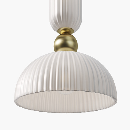 Ekskluzywna karbowana pojedyńcza lampa wisząca z dodatkowym podświetleniem LED Antic MOD302PL-01W1 Maytoni