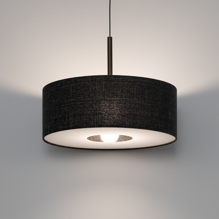 Lampa wisząca o średnicy 50cm z abażurem w kolorze czarny melanż 1xE27 AMARELA M Nowodvorski 11659