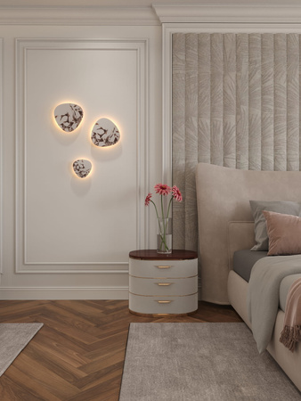 Kinkiet dekoracyjny LED z marmuru syntetycznego Marbles Maxlight W0389