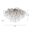 Duża lampa sufitowa 100cm gałązki ze szklanymi zwisami 14xG9 ICICLE Paul Neuhaus 8092-55 