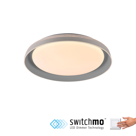 Plafon okrągły jasnoszary z funkcją SwitchMo SATI LED 3000K Just Light 14368-15