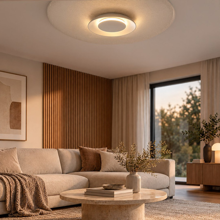 Lampa sufitowa okrągła Piattino 30W LED CCT Beżowy Milagro ML2966