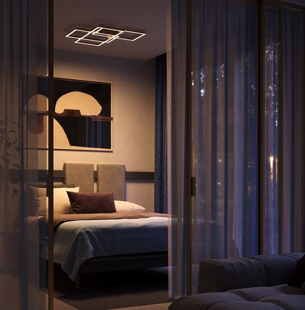 Lampa sufitowa złote prostokąty LED Rida MOD015CL-L80GK Maytoni